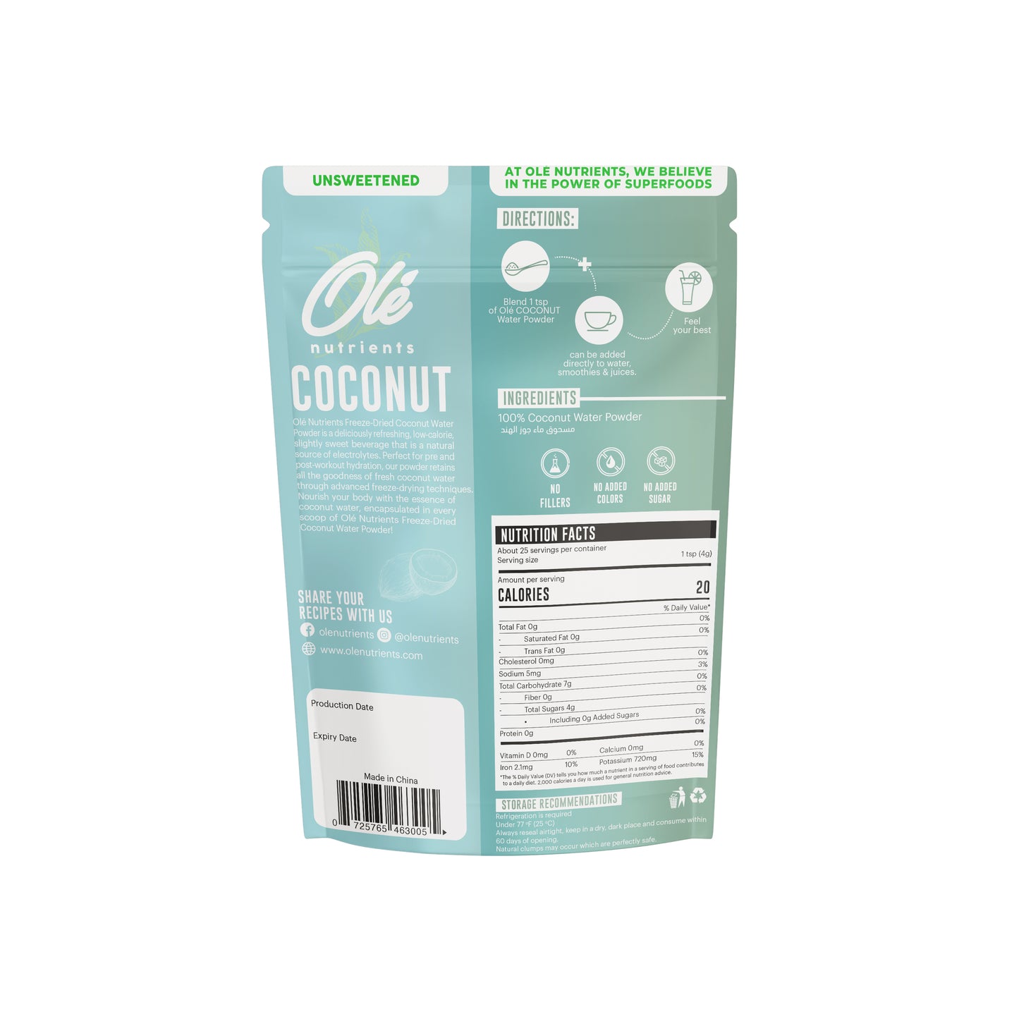 100g Coconut Water Powder