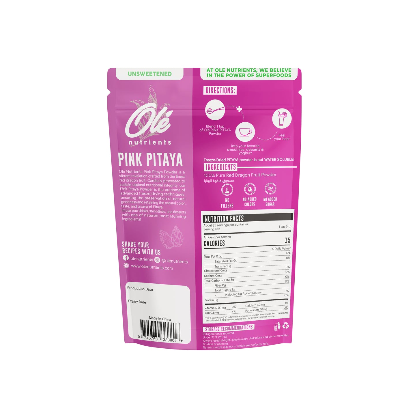 100g Pink Pitaya powder